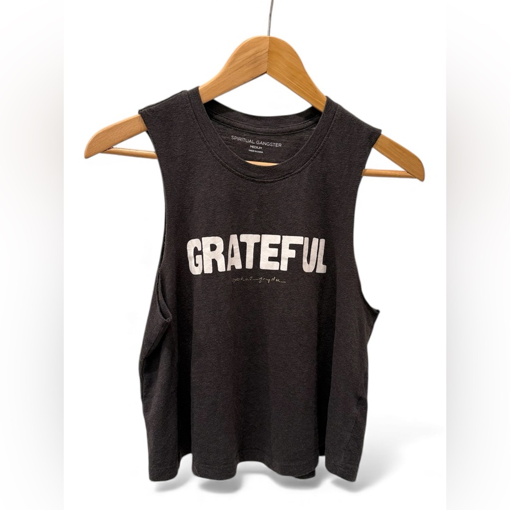 Spiritual Gangster Women’s Vibe Tank Size M - “Grateful”